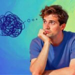 A person in a calm, reflective pose, perhaps meditating, with a clear and serene expression, symbolizing peace beyond overthinking.