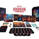 Stranger Things: The Complete Series 25-disc Blu-Ray and 4K UHD Collector's Edition box set with Hellfire Club patch, posters, and D20 die.