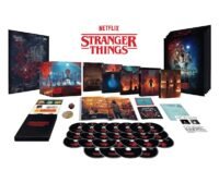 Stranger Things: The Complete Series 25-disc Blu-Ray and 4K UHD Collector's Edition box set with Hellfire Club patch, posters, and D20 die.