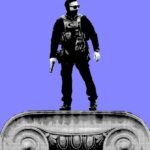 Illustrative image of various federal agency logos intertwined with immigration enforcement symbols, depicting the broad reach of Trump's immigration policies.