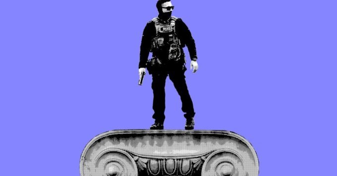 The Pervasive Reach: How Trump's Immigration Agenda Transformed Federal Agencies 7 Illustrative image of various federal agency logos intertwined with immigration enforcement symbols, depicting the broad reach of Trump's immigration policies.