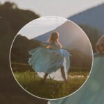 A mystical image of a full moon during a lunar eclipse, with subtle astrological symbols and a starry background.