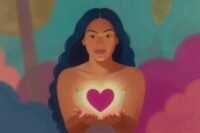 A person sitting quietly in contemplation, perhaps with a hand over their chest, symbolizing introspection after a moment of vulnerability.