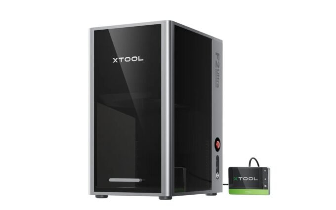 xTool F2 Ultra dual-laser engraver showcasing its compact design and engraving capabilities