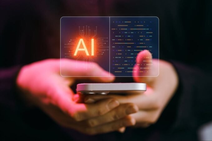 A person looking at a dashboard with AI-driven insights, symbolizing business growth and automation.