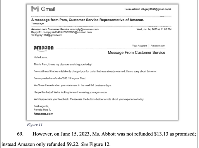 amazon $309 million settlement returns