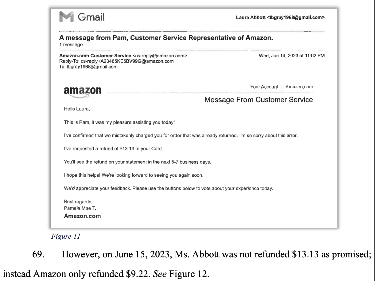 amazon $309 million settlement returns