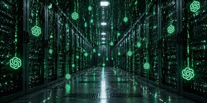 Amazon Web Services logo alongside OpenAI logo, symbolizing their new partnership in the cloud AI space.