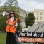 Illustration depicting the tension between AI development and anti-AI activism, with logos of Pause AI and Stop AI, and a subtle reference to Sam Altman.