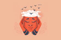 Person meditating or deep in thought, symbolizing introspection and mental health awareness