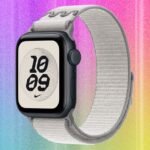 A collection of various Apple Watch bands, including sport, titanium, and silicone styles, displayed aesthetically.