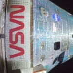 Artemis II: Humanity's Bold Return to the Lunar Frontier 4 NASA's Orion spacecraft with the Moon and Earth in the background during the Artemis II mission