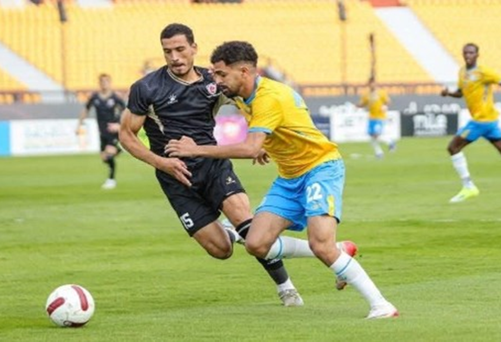 احتفال لاعبي الإسماعيلي بهدف الفوز على بتروجيت في الدوري المصري الممتاز