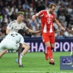 لاعبو بايرن ميونخ يحتفلون بهدف ضد ريال مدريد في مباراة دوري أبطال أوروبا