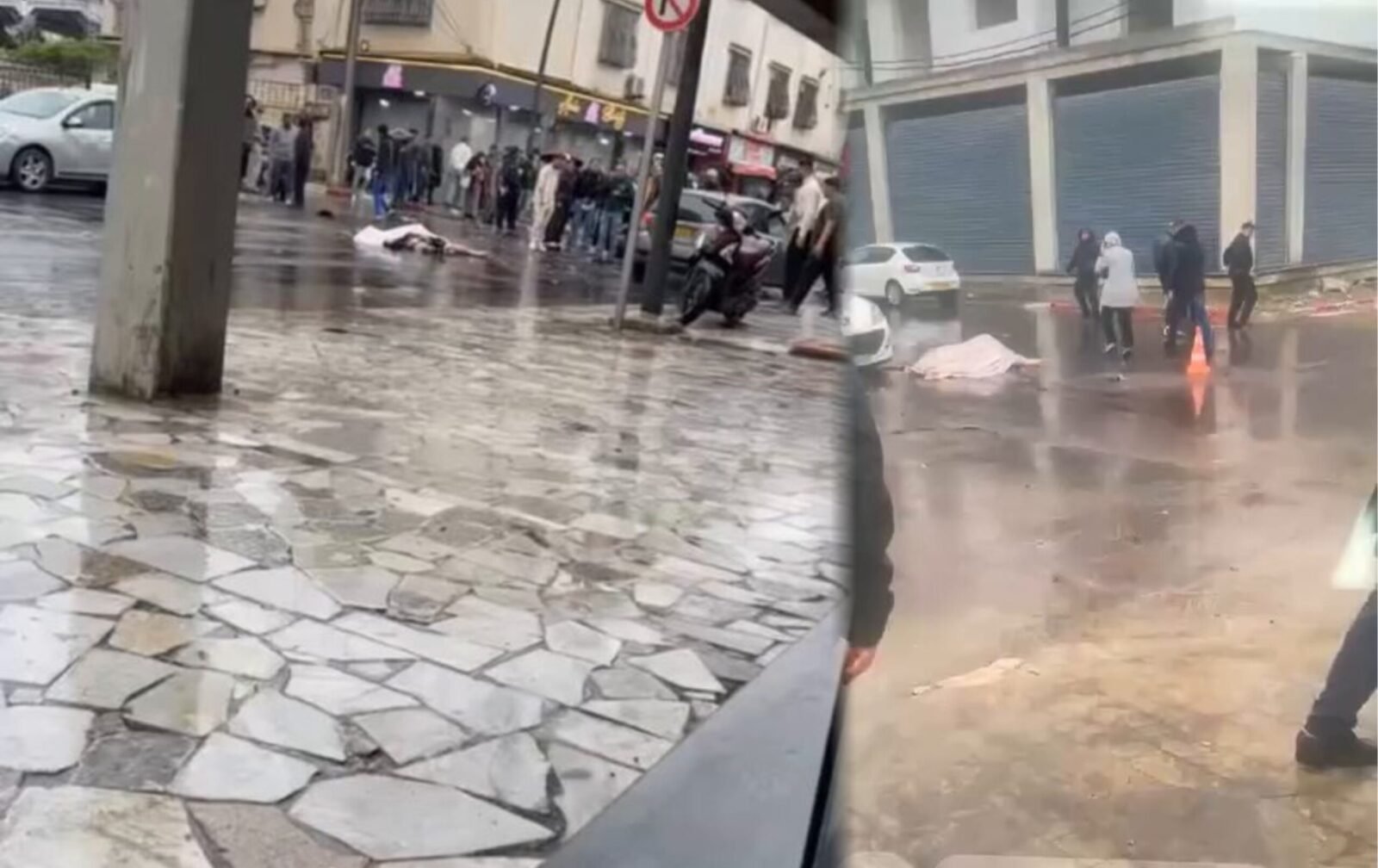 هجوم انتحاري مزدوج يضرب البليدة الجزائرية تزامناً مع زيارة البابا ليو 3 صورة لمركز الشرطة محمد بوضياف في البليدة بعد التفجير الانتحاري، يظهر فيها آثار الدمار وعناصر الأمن.