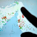 صورة لمضيق هرمز تظهر أهميته الاستراتيجية لحركة الملاحة البحرية العالمية