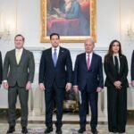 صورة تظهر ممثلين عن إسرائيل ولبنان والولايات المتحدة أثناء المفاوضات