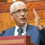 صورة لرشيد الطالبي العلمي رئيس مجلس النواب المغربي يتحدث في جلسة برلمانية