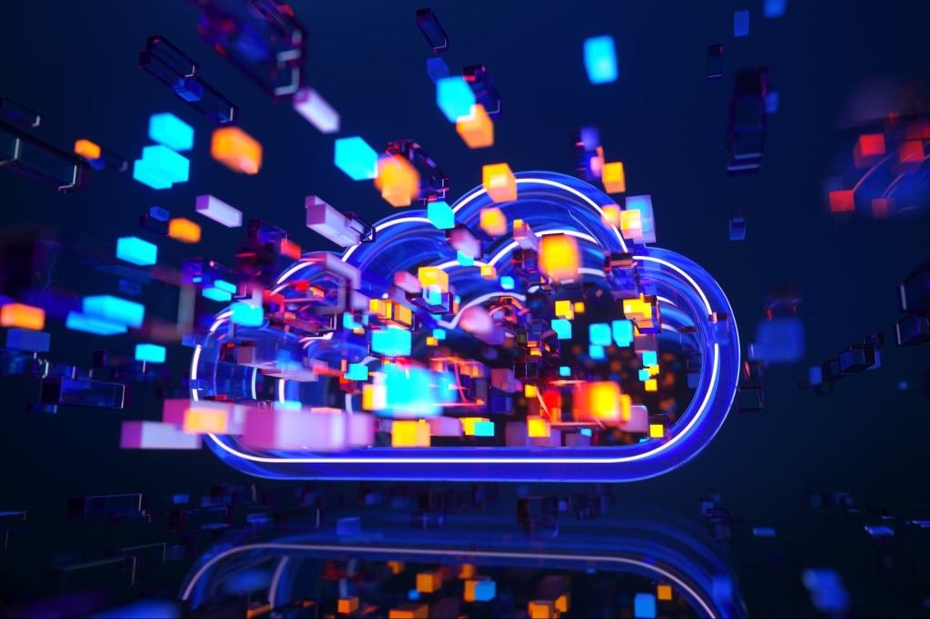 A digital illustration of a broken chain link representing data liability, with AI symbols in the background, highlighting the fragility of data in modern business.