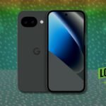 Google Pixel 10a smartphone in Obsidian color, showcasing its sleek design and user interface.