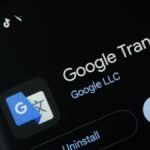 Google Translate app interface showing pronunciation practice feature with microphone icon