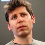 OpenAI CEO Sam Altman during a media tour of a Stargate AI data center, symbolizing the company's commitment to advanced AI development.