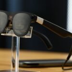 Google's 'Project Aura' Android XR smart glasses, featuring a sleek, dark frame design.
