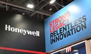 A barcode scanner in use, symbolizing Honeywell's PSS business being acquired by Brady Corporation.