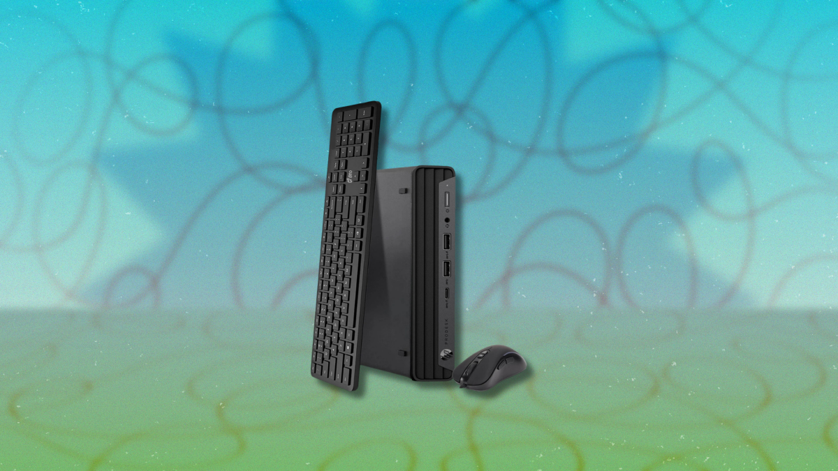 HP EliteDesk 800 G6 compact desktop computer on a desk