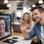 The Hybrid Work Revolution: Why Most Businesses Are Falling Behind 8 Modern office space with a mix of collaborative and individual workstations, symbolizing hybrid work design.