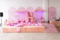 IKEA GREJSIMOJS collection featuring furry chairs, toothy storage, and whimsical lamps displayed at Miami Design Week