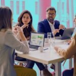 Illustration of interconnected marketing channels, symbolizing integration and synergy.