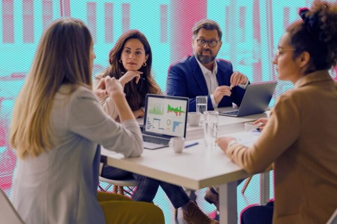 Illustration of interconnected marketing channels, symbolizing integration and synergy.