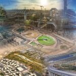 Photo de Monsieur Younes Sekkouri, Ministre de l’Inclusion Économique, de la Petite Entreprise, de l’Emploi et des Compétences, s'exprimant lors du JESA HSE Excellence Summit à Bouznika, avec des participants attentifs en arrière-plan.