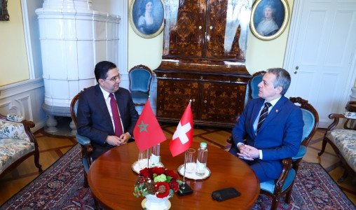 M. Ignazio Cassis et M. Nasser Bourita lors de leur rencontre à Berne, soulignant le partenariat stratégique entre la Suisse et le Maroc.