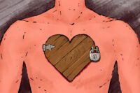 A person reaching out to another's hand, symbolizing connection and support