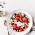 Microscopic view of gut bacteria producing beneficial postbiotic compounds