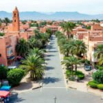 Marrakech : Le Printemps de Cardiologie Fête sa 20e Édition avec un Programme Révolutionnaire 6 Vue aérienne de Marrakech avec une ambiance printanière, symbolisant le renouveau et l'innovation en cardiologie.