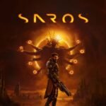 A close-up of the PlayStation 5 DualSense controller, or a dynamic scene from the game Saros.