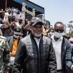 Le chef de l'Alliance Fleuve Congo (AFC), Corneille Nangaa, à Bukavu, le 27 février 2025.