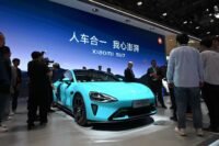 Un SUV premium chinois exposé au Salon de l'auto de Pékin, symbolisant l'offensive des marques locales sur le marché du luxe automobile.