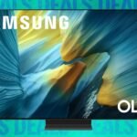Samsung S95F QD-OLED TV with its sleek design and vibrant display