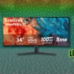 Samsung ViewFinity S50GC 34-inch Ultrawide QHD Monitor in black