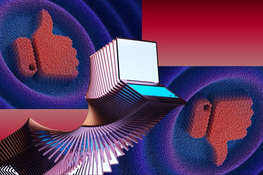 Don't Get Silently Rejected: Optimize Your Entire Online Presence for Success 3 A person's digital footprint represented by various social media icons and search bars, emphasizing the importance of a cohesive online presence.