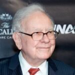 Warren Buffett, Stephen Curry, and Ayesha Curry smiling together, symbolizing their charity partnership