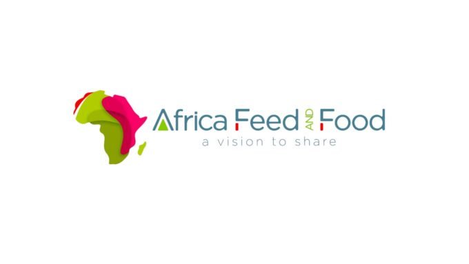Logo d'Africa Feed & Food avec une carte stylisée de l'Afrique et du Moyen-Orient, symbolisant l'expansion internationale du groupe via sa nouvelle holding AFF International.
