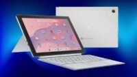 ASUS Chromebook CM30 2-in-1 laptop with detachable touchscreen in both laptop and tablet modes