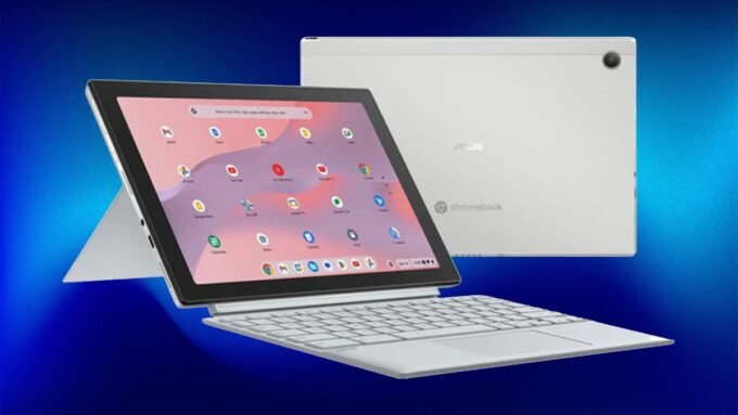 ASUS Chromebook CM30 2-in-1 laptop with detachable touchscreen in both laptop and tablet modes
