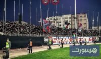 جماهير فصيل الشارك خلال وقفة احتجاجية أمام مقر العمالة بآسفي