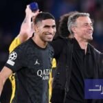 المدرب لويس إنريكي يتحدث عن أشرف حكيمي لاعب باريس سان جيرمان في مؤتمر صحفي.